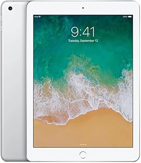 Apple iPad 9,7 pouces 5e Génération 128 Go, Argent, iPadOS avec Autonomie de 10 Heures, Compact et Léger pour un Usage Polyvalent