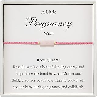 Adjustable Rose Quartz Healing Anklet with Toggle Clasp for Women, Bead Chain Design, Perfect Pregnancy Protection Gift