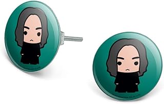Harry Potter Snape Cute Chibi Character Novelty Silver Plated Stud Earrings
