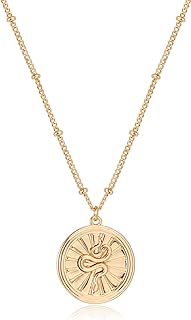 14K Gold Plated Snake Pendant Necklace with Lobster Claw Clasp & Cubic Zirconia for Women - Dainty Serpent Design Jewelry