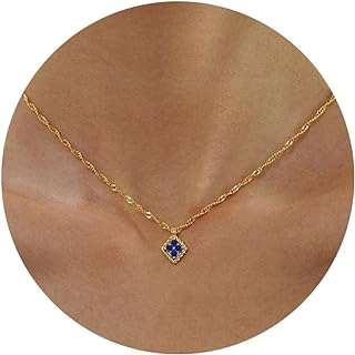 Stylish Stainless Steel Rhomboid Pendant Necklace with Sophisticated Water Chain, Ideal for Birthday Gifts and Special Occasions