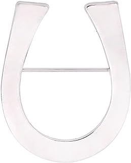 Western Germany-inspired Alloy Lucky Horseshoe Brooch with Pin Clasp - Minimalistic Cowboy Lapel Pin