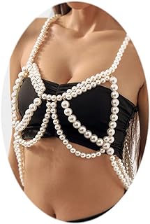 Elegant Alloy & Faux Pearl Waist Body Chain with Lobster Clasp - Butterfly and Sunflower Design by MODRSA - Gold Plus Size Long Belt Chain