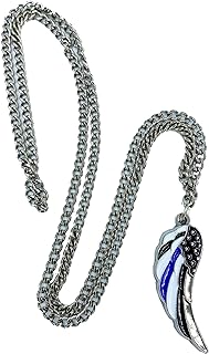 BB-005 Thin Blue Line Eagle's Wing Police Officer's Prayer pendant charm necklace