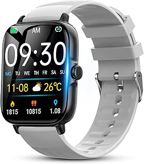 【ESROVER スマートウォッチ】1.7インチHD大画面とBluetooth通話対応、IP68防水で8種類の運動モードを搭載。メンズ・レディースに最適な多機能ウォッチ。