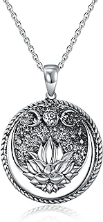 Eusense Nudo De Bruja Plata 925 Original Witches Knot Necklace Lilith Hecate Jewelry Tetragrammaton Amuleto De Proteccion Triple Moon Goddess Necklace