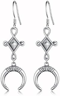 Women's Sterling Silver Viking Dangle Earrings with French Wire Back Finding