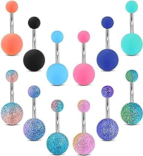 Belly Button Rings Surgical Stainless Steel for Women Pearl Belly Button Piercing Jewelry Barbell Stud Body Piercing (style 1)