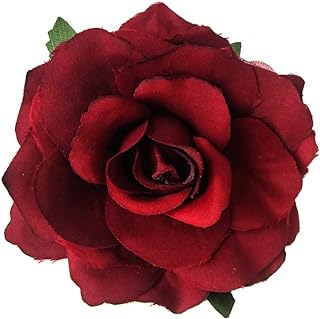 Pingyongchang Rose Hairpin Flamenco Dancer pin Flower Brooch, Brooch Hairpin use Rose - Red Wine