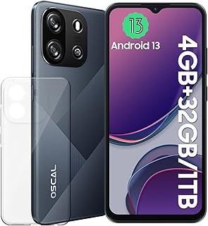 OSCAL OSCAL FLAT 2C Smartphone ohne Vertrag, Android 14, 6,56-Zoll HD+ Display, Dual 4G SIM, 13MP Kamera und 5000mAh Akku. Perfekt für Senioren und Kinder