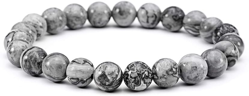 Men Bracelet Natural Natural Semi-Precious Gemstone Bead Chakra Healing Energy Balance Bracelet for Mens Jewelry Gift