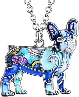 Enamel Alloy French Bulldog Necklace Pendant Frenchie Gifts for Women Girls Dog Charms Fashion Jewelry