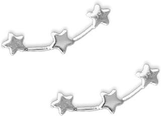 14K Gold Plated Nap Earrings Sterling Silver Flat Back Stud Earrings Moon Star Screw Back Hypoallergenic Tiny Everyday Cartilage Helix Celestial Piercing Earrings Unisex