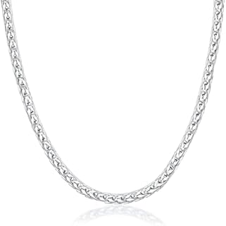 PORI JEWELERS Sterling Silver Italian 2.5MM Solid Franco Square Box Link Chain Necklace