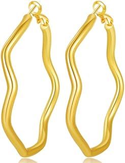 14K Yellow Gold Large Tube Hoop online Earrings, 90mm