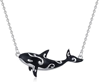 Sterling Silver Whale Shark Pendant Necklace with Cable Chain | Hypoallergenic Ocean Animal Jewelry | Perfect Birthday Gift for Men and Women | Symbol of Freedom and Mystery