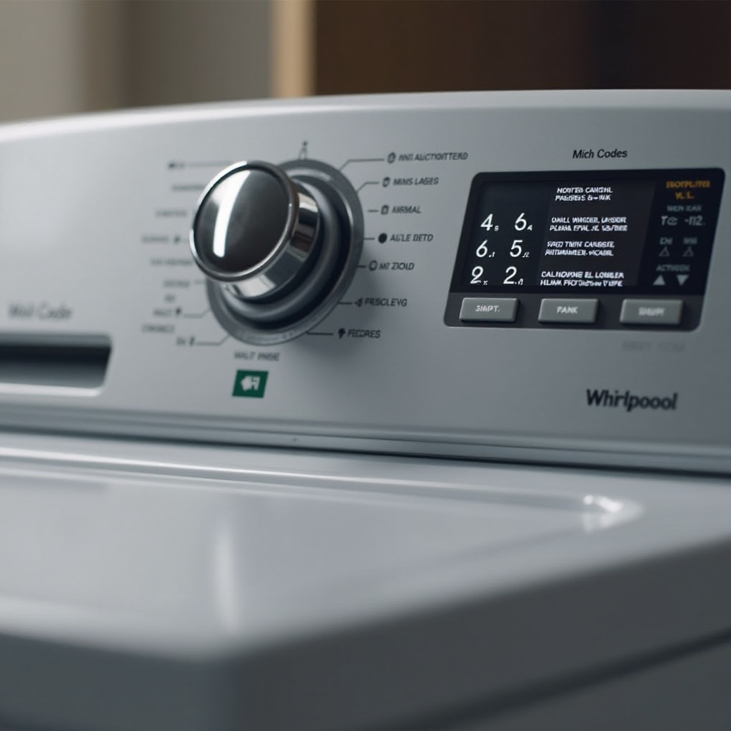 whirlpool cabrio washer trouble codes