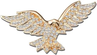 Patriotic Eagle Brooch Pin Animal Eagle Lapel Pin Sparkling Fly Eagle Safty Pin for Women Men Girls Teens