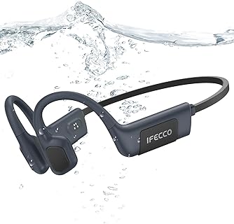 Casque de Natation I love e iFecco X7 avec Conduction Osseuse et Ouvert, Bluetooth 5.4, 32 Go MP3, IP68 Étanche, Idéal pour Sport et Natation