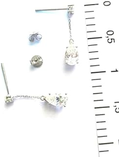 GRA Certified 2 carat Pear Shaped DIAMOND Drop Earrings SOLID 18k White Gold Lab CREATED VVS1 Clarity D Color 5x8mm Pear Cut Solitaire Diamond Earrings Screw Back Gift for her HANDMADE Jewelry