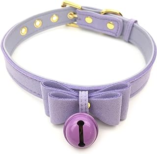 Succuba Bell Choker Collar Necklace Lolita Bow Collar Choker Kitty Velvet Necklace for Women and Men