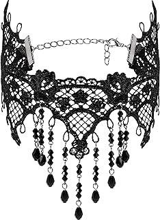 Sacina Gothic Vintage Necklace, Lace Choker, Black Choker Necklace, Gothic Choker, Gothic Necklace, Halloween Necklace, Christmas New Year Jewelry Gift for Women