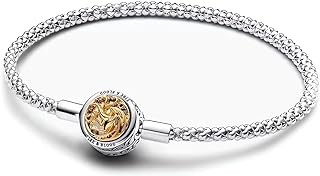 DIYADE Thrones Series Jewelry S925 Sterling Silver Chain Bracelet, Sigil Clasp Charm Bracelet Compatible Pandora Moments Accessories For Men Women Game Movie Fans Gift