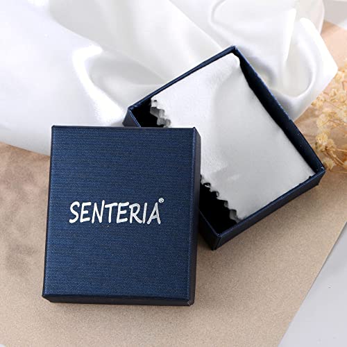 Senteria Sterling Silver Hoop Earrings for Women Heart Silver Hoops Earrings With Cubic Zirconia Small Medium Silver Hoop Earrings Hypoallergenic Silver Cubic Zirconia Hoop Earrings 30mm