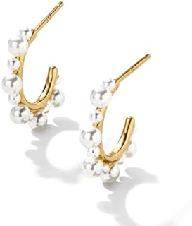 14K Gold Plated Brass Drop Earrings with Cubic Zirconia for Women, Hypoallergenic and Lightweight Dangle Design by AoJun