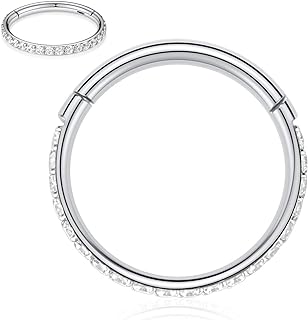 FUNLMO 20G 18G 16G 12G Nose Ring Hoop Conch Rook Daith Helix Tragus Piercing Jewelry 316L Surgical Steel Cartilage Earring Conch Hoop Earring Septum Jewelry Belly Lip Ring 5mm to 14mm