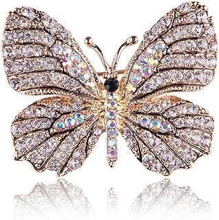 Empress Monarch Winged Butterfly Swarovski Crystal Rhinestones Brooch Pin