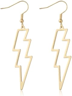 Lightning Bolt Earrings 80s Punk Lightning Earrings Flash Thunder Hook Earrings Dangle Earrings for 80's Party