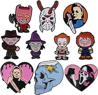 10 Pieces Cartoon Metal Brooch Women Cute Pins Backpacks Brooches for Birthday Gifts
