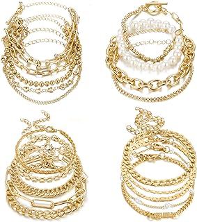 19pcs Multiple Layered Stackable Open Cuff Wrap Bangle Rose gold Gold Bracelets for Women Jewelry Adjustable Bangles for Girls Set Gifts