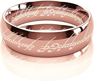 King Ring 6mm Lord Of The Rings Ring - Engraved LOTR One Ring To Rule Them All - Ver 2 - Designed in USA