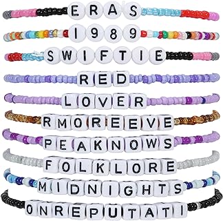 Set of 10 Taylor Inspired Bracelet for Women Swiftie Outfit Jewelry Music Lover Fan Gifts Friendship Bracelets