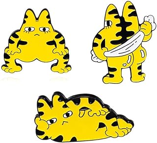 Cartoon Tiger Enamel Brooch Animal Alloy Badge Tiger Squat, Back Rub, Side Lying Brooches Denim Clothes Bag Pins Cute Punk Jewelry Gifts For Friends