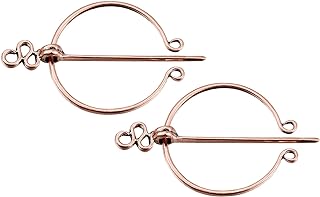 uxcell Vintage Brooch Cloak Pin, Penannular Brooch Scarf Shawl Cardigan Brooch Buckle Clasp for Women Men Costume Accessory