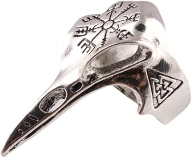 Raven Engagement Ring with No Gemstone, Adjustable Alloy Ring for Men, Women, Kids - Animal, Mythical & Cultural Designs, Silver Plated