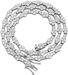 TOPGRILLZ Tennis Necklace for Women Choker Chain Necklace 14K Gold Plated 5mm Dainty Diamond Tennis Chain 16-24 Inches Gold Jewelry