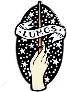 Pin Clasp Professor McGonagall Alloy Brooch with Wand and Starry Sky Design for Fashion Accessories/Statement Jewelry