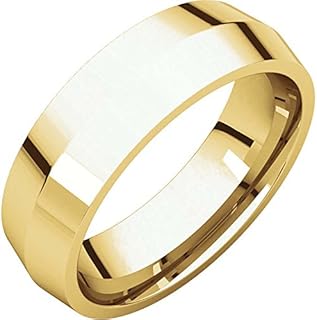 06.00 mm Knife Edge Comfort-Fit Wedding Band Ring in 14k Yellow Gold (Size 7)