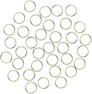 Fushing 100Pcs Stainless Gold Color Split Rings, Crystal Chandeliers Connectors for Chandelier, Curtain,Suncatchers, Crystal Garland,Necklaces, Keys, Earrings, Jewelry Making (Gold, 12mm)