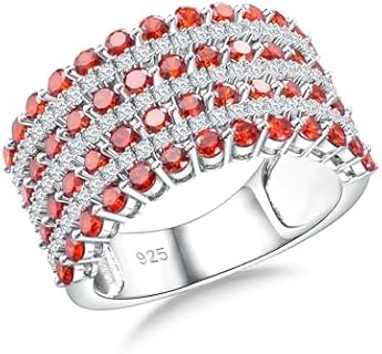 14k Rose Gold-Plated Sterling Silver Created Ruby Leaf Design Statement Ring for Women and Girls