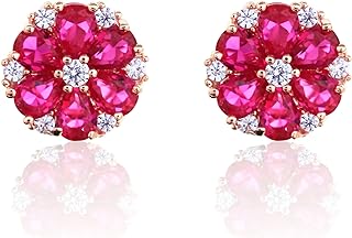 CHERUBIC 925 Sterling Silver Stud Earrings Cubic Zirconia Hypoallergenic Vacation Unique Earrings for Women