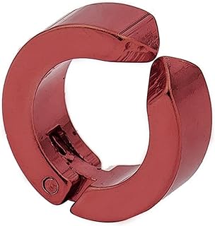 2 Pcs Unisex Ear Cuffs Non Piercing Clip-on Small Hoop Adjustable Earrings Non-Pierced Ear Clip Fake Ear Hoops Personality Punk Rock Style Round Titanium Steel No Pierced Ear Bone Clip Ear Buckle No Hole Earrings Without Piercing