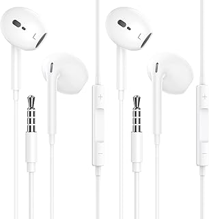 Wetsky 3M In-Ear Kopfhörer mit Mikrofon und Lautstärkeregler, 3,5 mm Klinke, Noise Cancelling für Erwachsene, ideal für Musik und Videos, aus langlebigem Synthetikmaterial