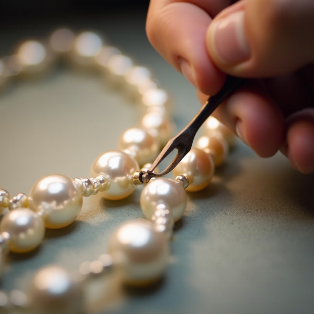 Perlenkette Verschluss sicher anbringen leicht gemacht