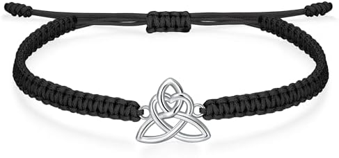 Celtic Knot Cord Chain Bracelet with Sliding Knot & Cubic Zirconia by J.Endéar, Sterling Silver Accessory for Women & Teens