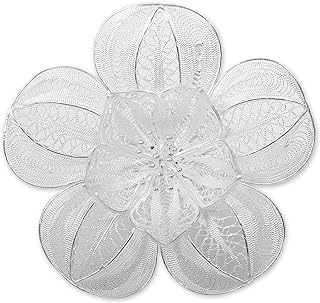 NOVICA Handmade .925 Sterling Silver Brooch Pin Filigree Indonesia Floral [2.2 in H x 2.2 in W x 0.6 in D] 'Flower on Fire'